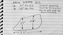 Measurements for Arch 202