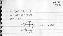 Measurements for Arch 3475