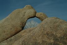 Framed view of Lone Pine Peak