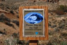 Sign at Mobius Arch Trailhead