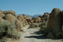 Road through rock formations