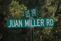 Hwy191 at junction of Juan Miller Road
