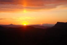 Buck and Doe Road Sunset