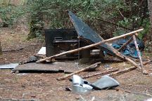 Garbage at camp area near Road#1917