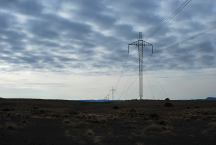 Powerlines across Fossil Lake