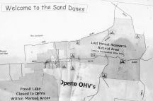 Map at the Sand Dunes Information Board