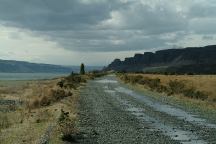 Road looking west from east entrance