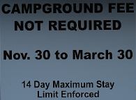 Campground Fee Not Required
