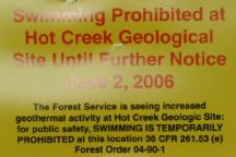 Hot Creek Dangers