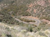 Sharp curves on Highway 191