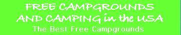 Free Campgrounds in the USA