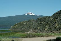 Lava fields extending into Davis Lake