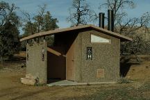 Vaulted toilet at Midhills Campground