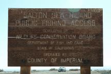 Sign at Niland Boat Ramp