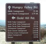 Hungry Valley Sign