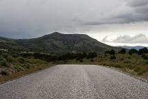 Hail storm on road towards Cederville