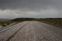 Hail storm on road towards Cederville