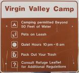 Virgin Valley Campground Regulations