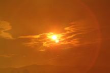 Glowing Orange Sun