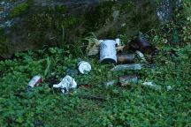 Litter at North Fork Campground