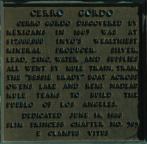 Cerro Gordo Plaque