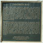 Dolomite Mine Plaque